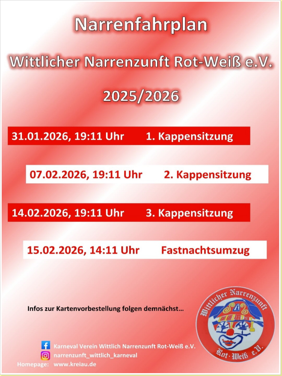 Narrenfahrplan 2025 / 26
